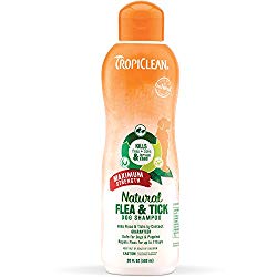 TropiClean Natural Flea & Tick Maximum Strength Dog Shampoo