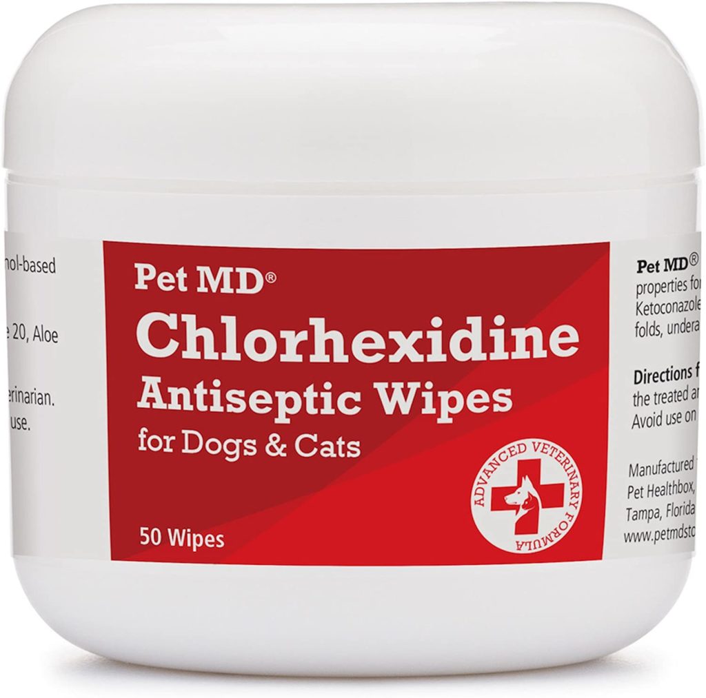 Pet MD Chlorhexidine Wipes with Ketoconazole and Aloe