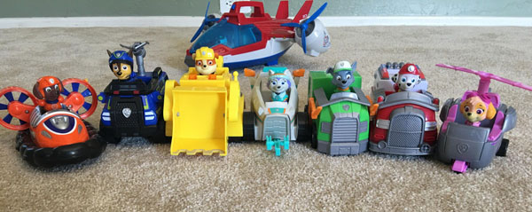 PAW Patrol features dogs and their vehicles